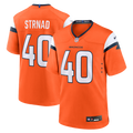 Denver Broncos Justin Strnad Nike Orange Team Game Jersey product image 1, provided for visual reference and product detail