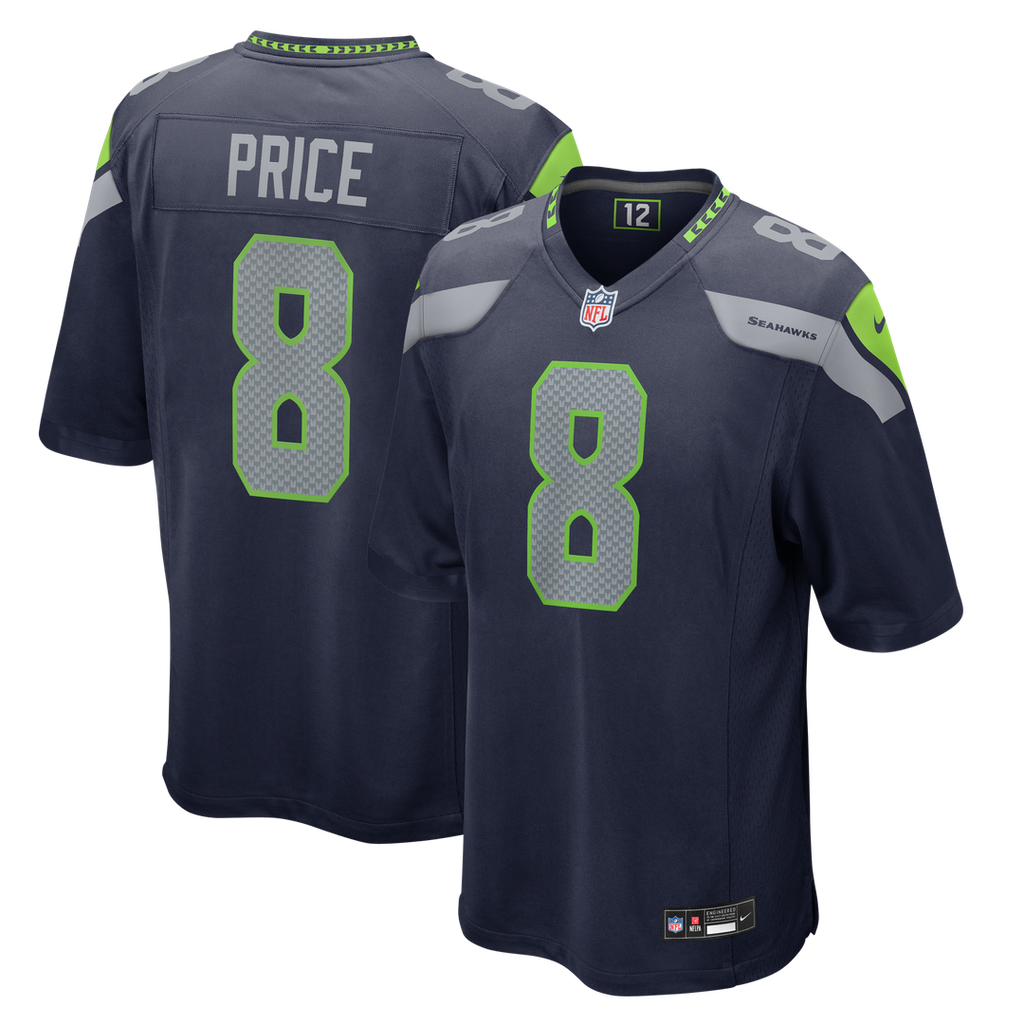 Seattle Seahawks Jadarian Price Nike Royal Alternate Game Jersey product image 7, provided for visual reference and product