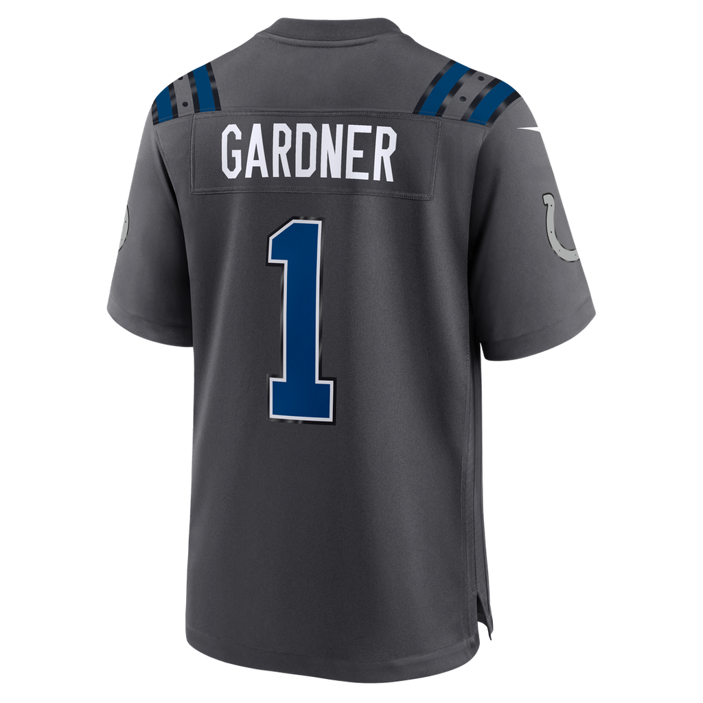 Indianapolis Colts Ahmad Sauce Gardner Nike Anthracite 2026 Rivalries Collection Game Jersey product image 3, provided for