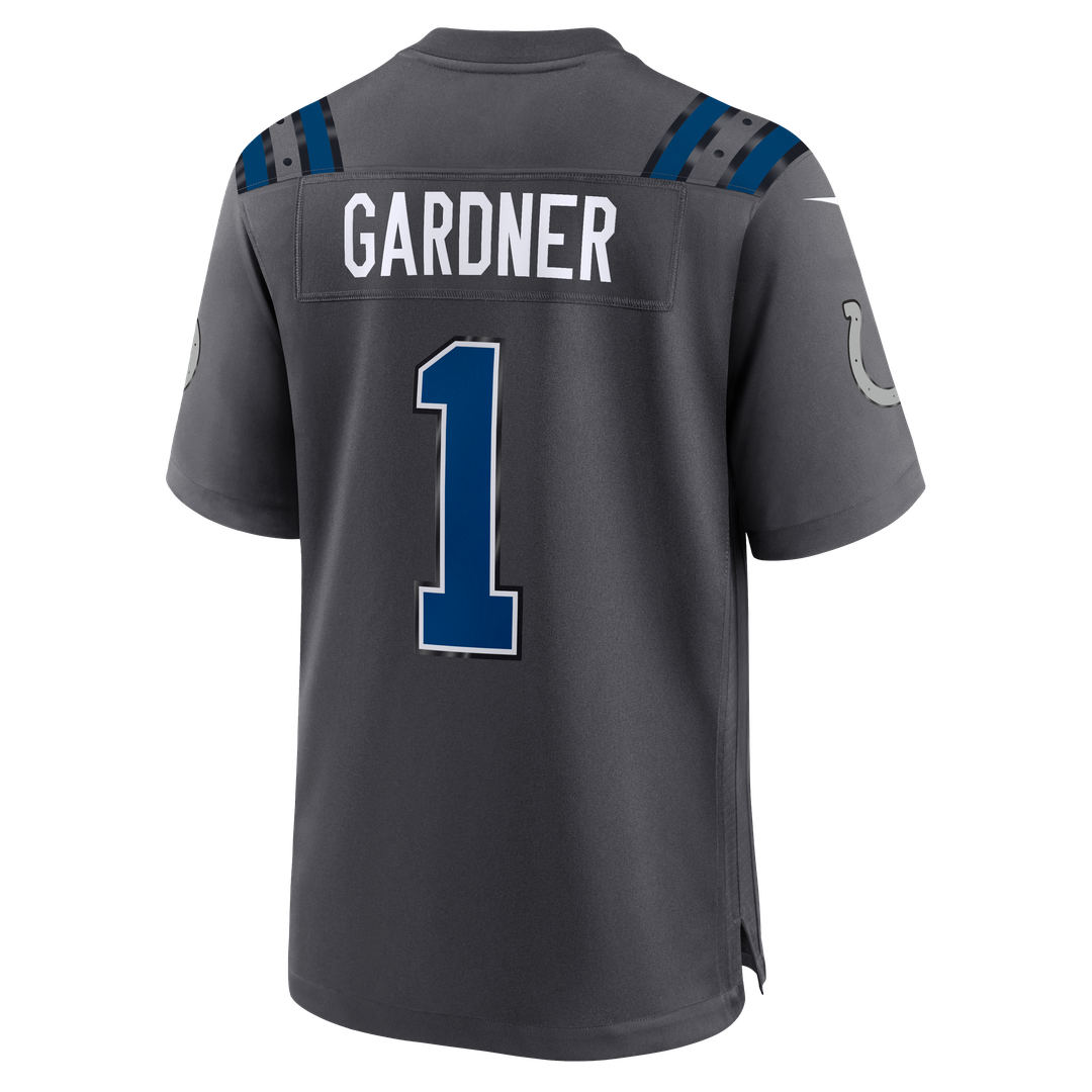 Indianapolis Colts Ahmad Sauce Gardner Nike Anthracite 2026 Rivalries Collection Game Jersey product image 3, provided for