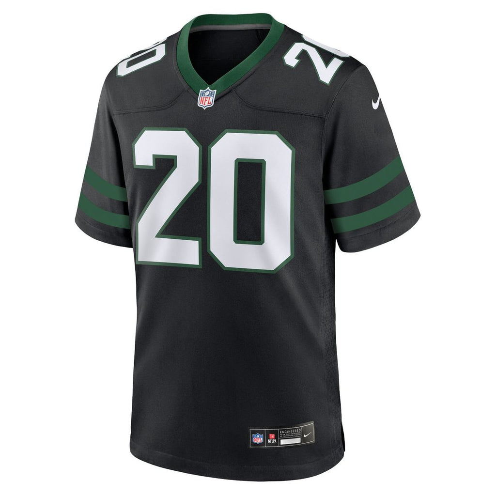 New York Jets Breece Hall Nike Legacy Black Alternate Game Jersey product image 8, provided for visual reference and product
