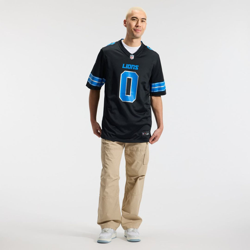 Detroit Lions Jahmyr Gibbs Nike White Game Player Jersey product image 10, provided for visual reference and product detail