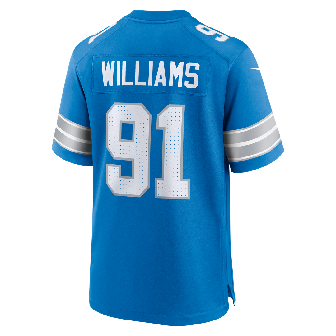 Detroit Lions Tyleik Williams Nike Blue Team Game Jersey product image 3, provided for visual reference and product detail