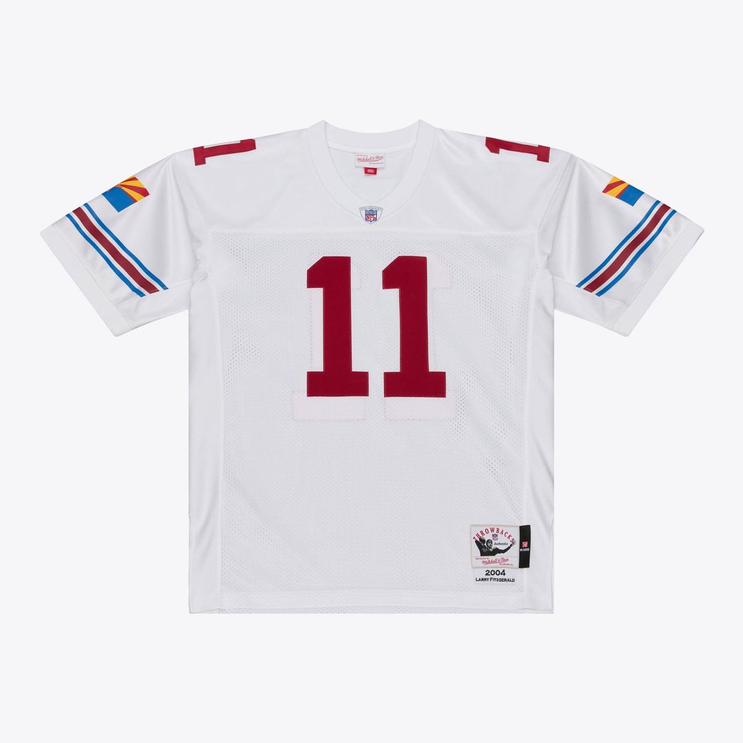 Arizona Cardinals Larry Fitzgerald Mitchell & Ness White 2004 Authentic Throwback Jersey product image 2, provided for