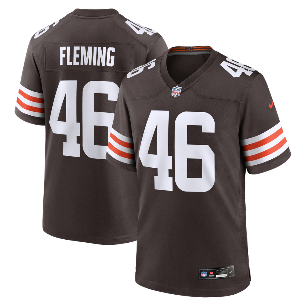 Cleveland Browns Don Fleming Nike Brown Retired Player Jersey product image 1, provided for visual reference and product