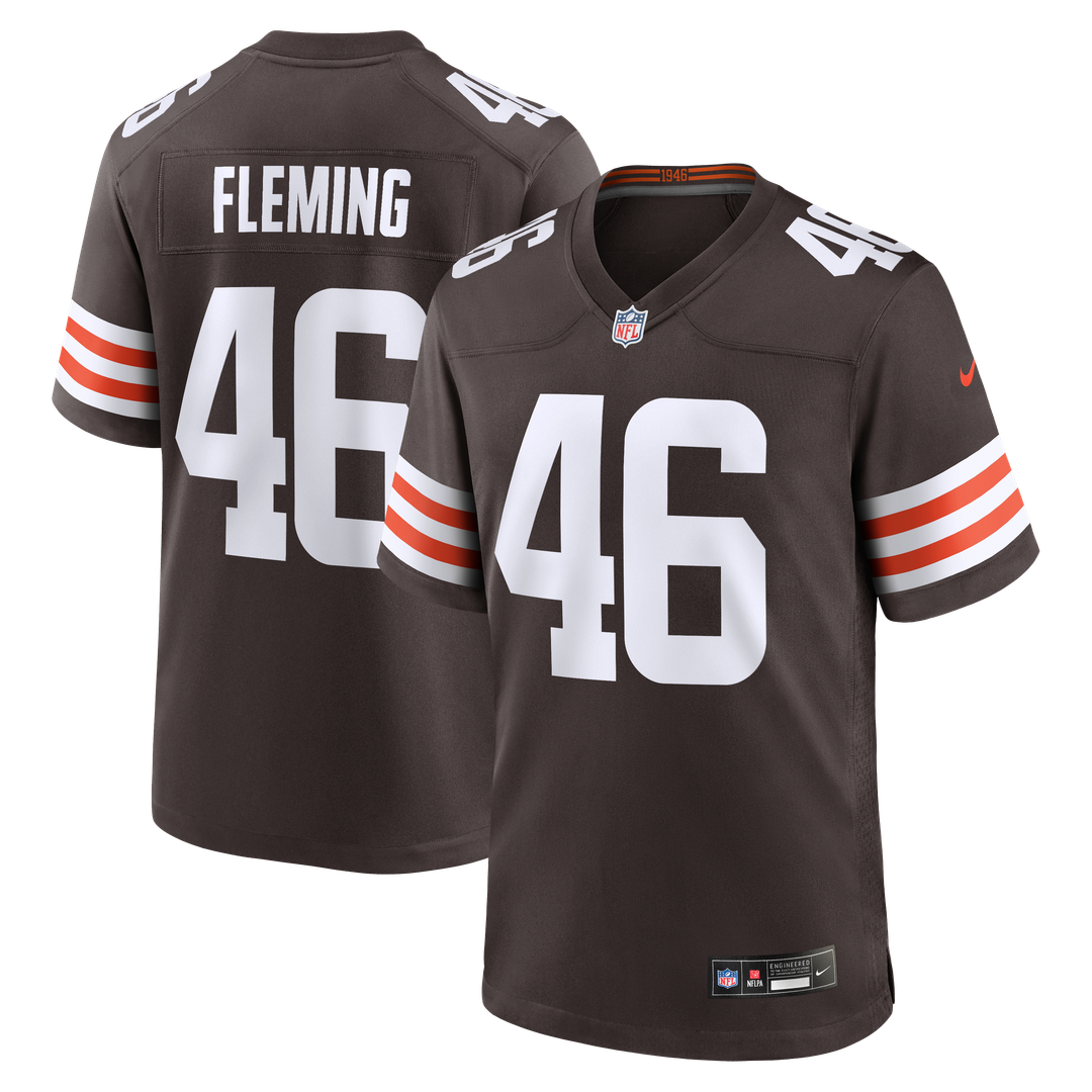 Cleveland Browns Don Fleming Nike Brown Retired Player Jersey product image 1, provided for visual reference and product