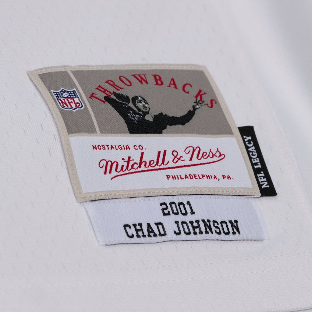 Cincinnati Bengals Chad Johnson Mitchell & Ness White 2001 Legacy Replica Player Jersey product image 3, provided for visual