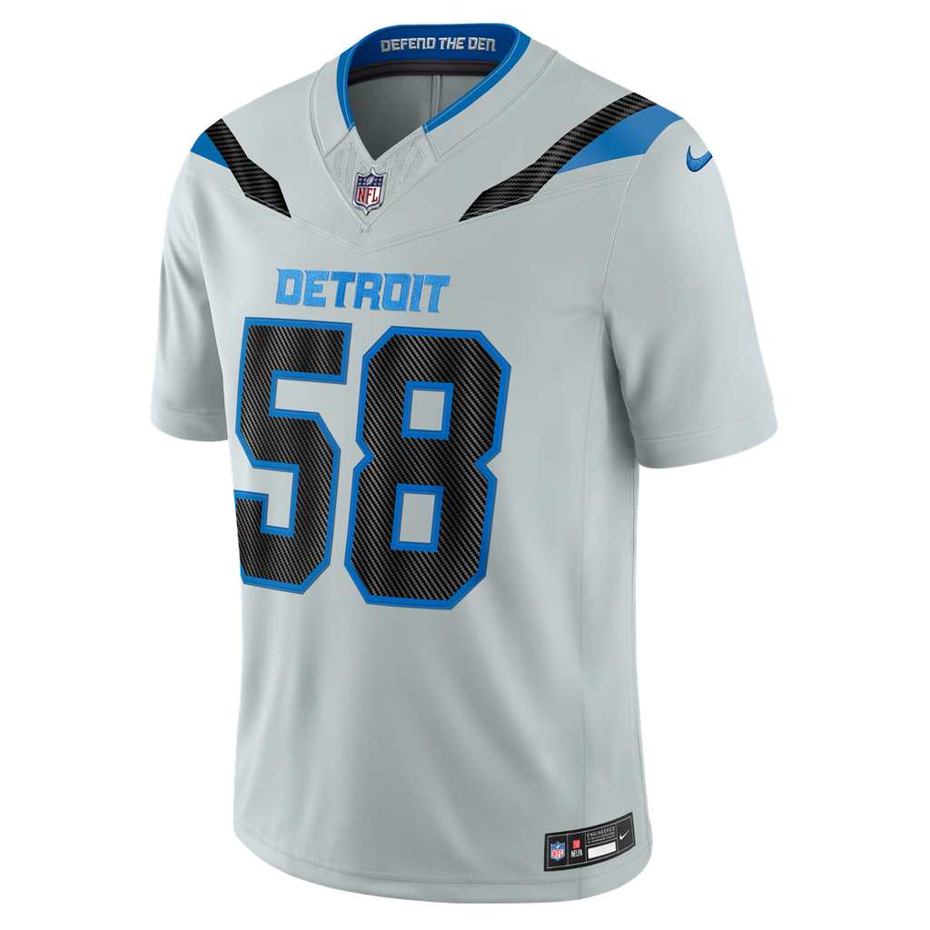 Detroit Lions Penei Sewell Nike Silver 2026 Rivalries Collection Stitched Limited Jersey product image 2, provided for