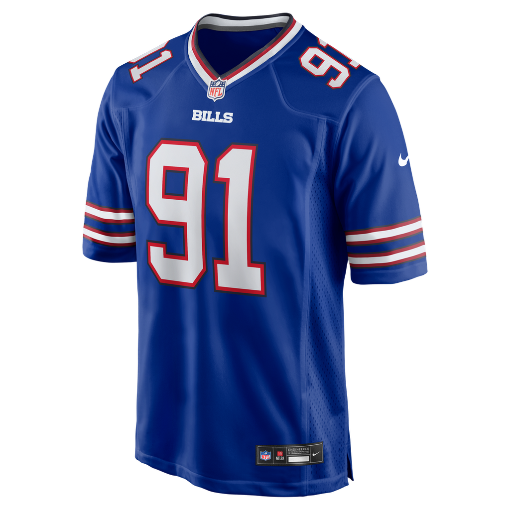Buffalo Bills Ed Oliver Nike Royal Team Game Player Jersey product image 2, provided for visual reference and product detail