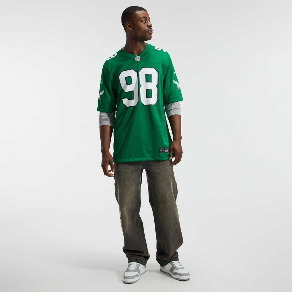 Philadelphia Eagles Jalen Carter Nike Midnight Green Team Game Jersey product image 10, provided for visual reference and