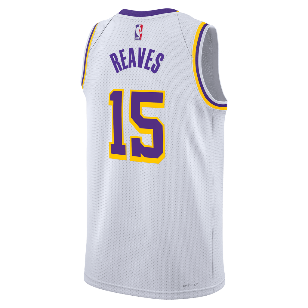 Los Angeles Lakers Nike Association Edition Swingman Jersey - White - Austin Reaves - Unisex product image 4, provided for
