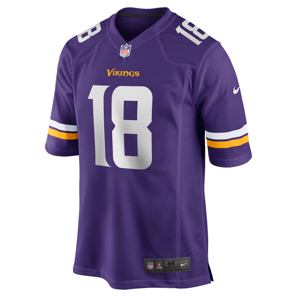Minnesota Vikings Justin Jefferson Nike White Game Player Jersey product image 12, provided for visual reference and product