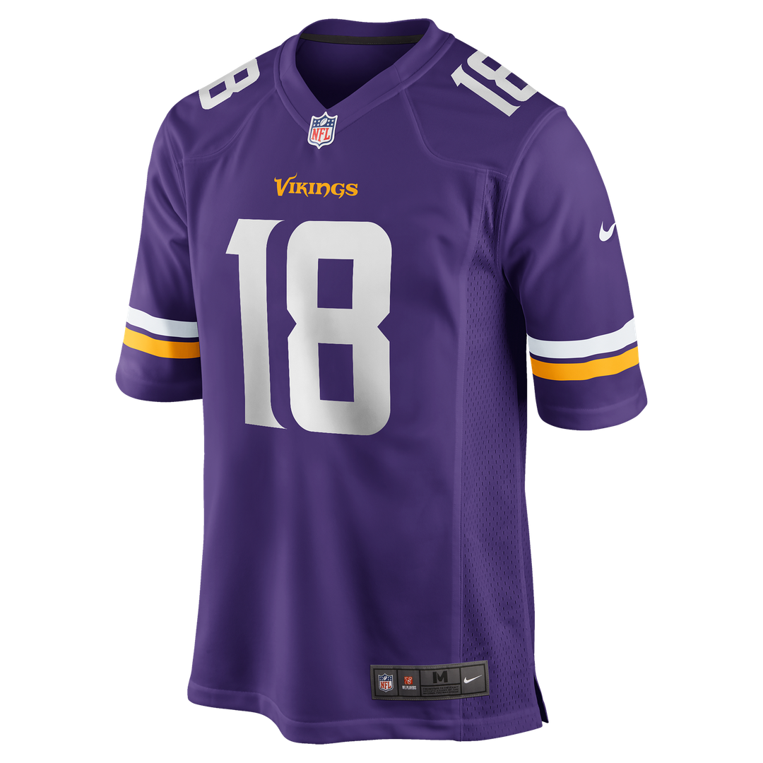 Minnesota Vikings Justin Jefferson Nike White Game Player Jersey product image 12, provided for visual reference and product