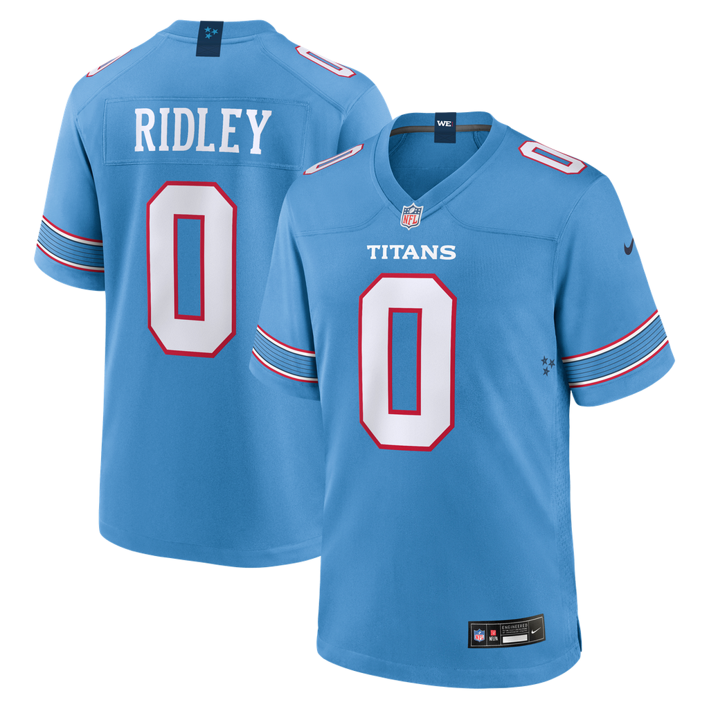 Tennessee Titans Calvin Ridley Nike Light Blue Game Jersey product image 1, provided for visual reference and product detail