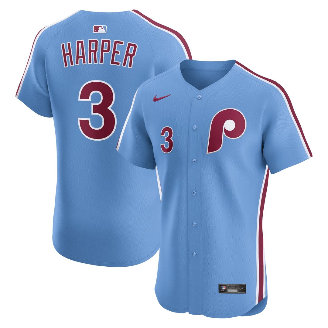 Philadelphia Phillies Bryce Harper Nike White Home Elite Jersey product image 13, provided for visual reference and product