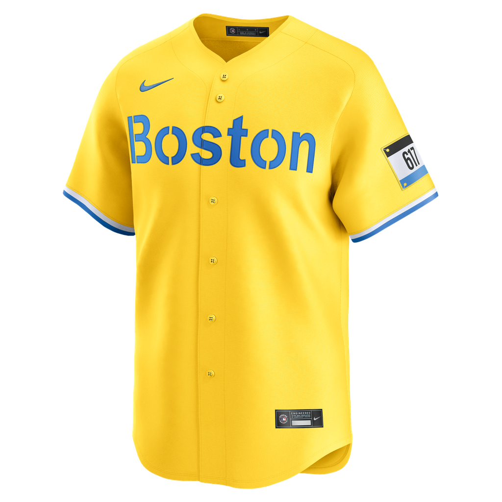 Boston Red Sox Nike Gold City Connect Limited Jersey product image 5, provided for visual reference and product detail review