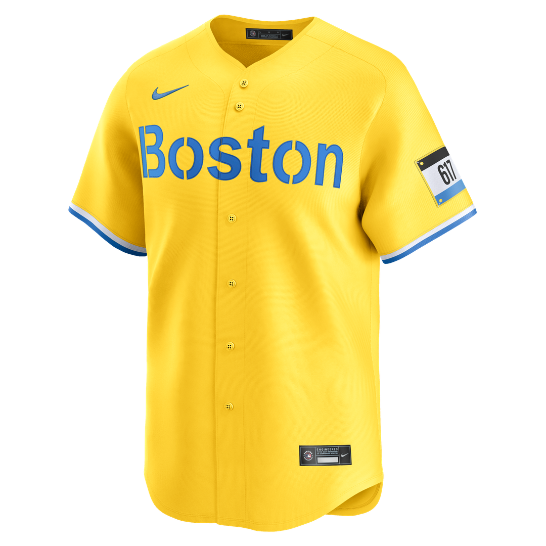 Boston Red Sox Nike Gold City Connect Limited Jersey product image 5, provided for visual reference and product detail review