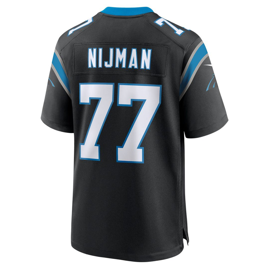 Carolina Panthers Yosh Nijman Nike Black Game Jersey product image 3, provided for visual reference and product detail review