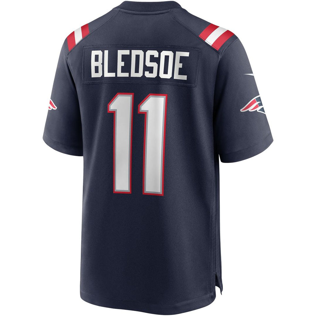 New England Patriots Drew Bledsoe Nike Navy Game Retired Player Jersey product image 9, provided for visual reference and