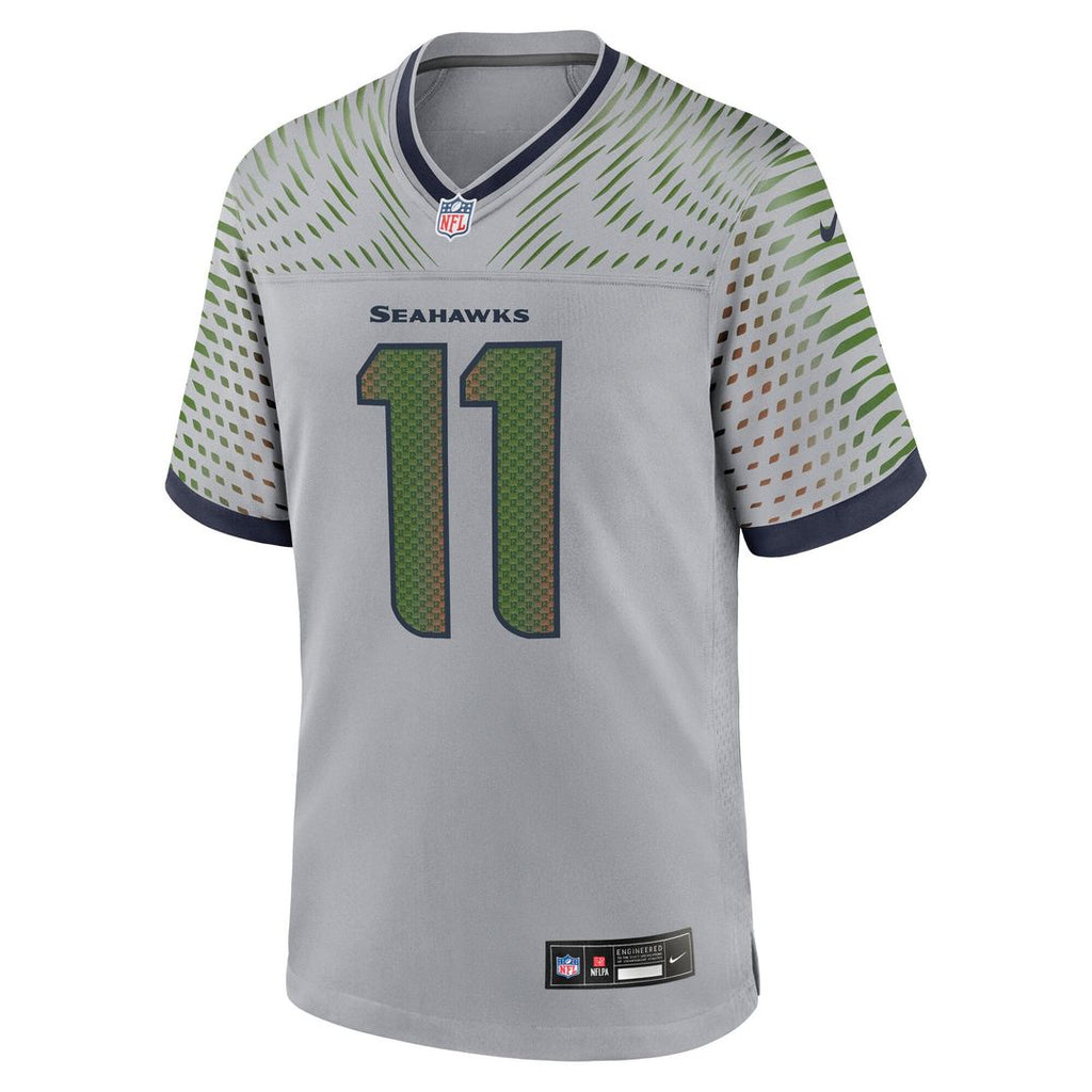 Seattle Seahawks Jaxon Smith-Njigba Nike Gray Rivalries Collection Game Jersey product image 2, provided for visual
