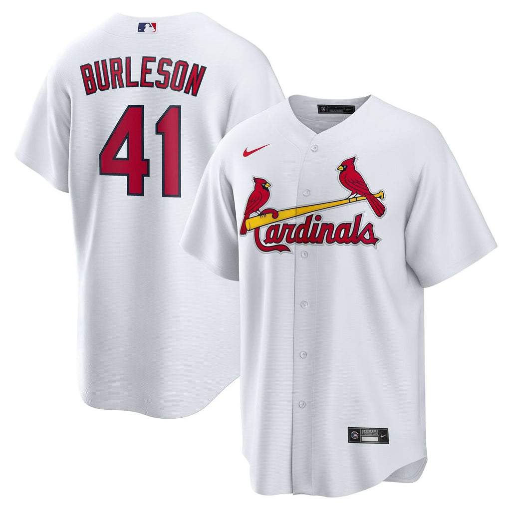 St. Louis Cardinals Alec Burleson Nike White Home Replica Jersey product image 1, provided for visual reference and product