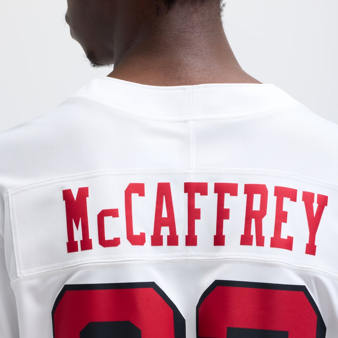 San Francisco 49ers Christian McCaffrey Nike White Vapor F.U.S.E. Limited 2nd Alternate Jersey product image 8, provided for