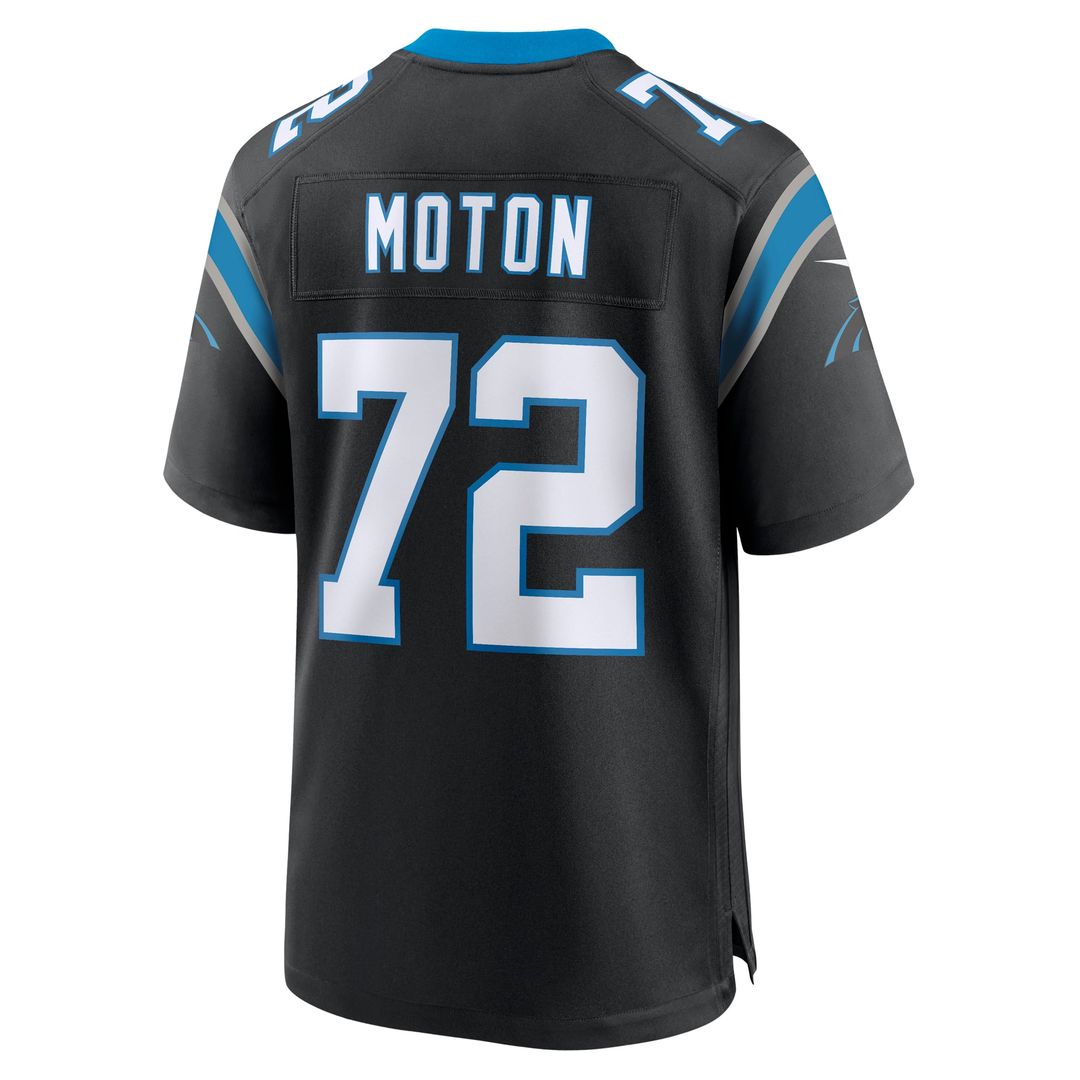 Carolina Panthers Taylor Moton Nike Black Team Game Jersey product image 3, provided for visual reference and product detail