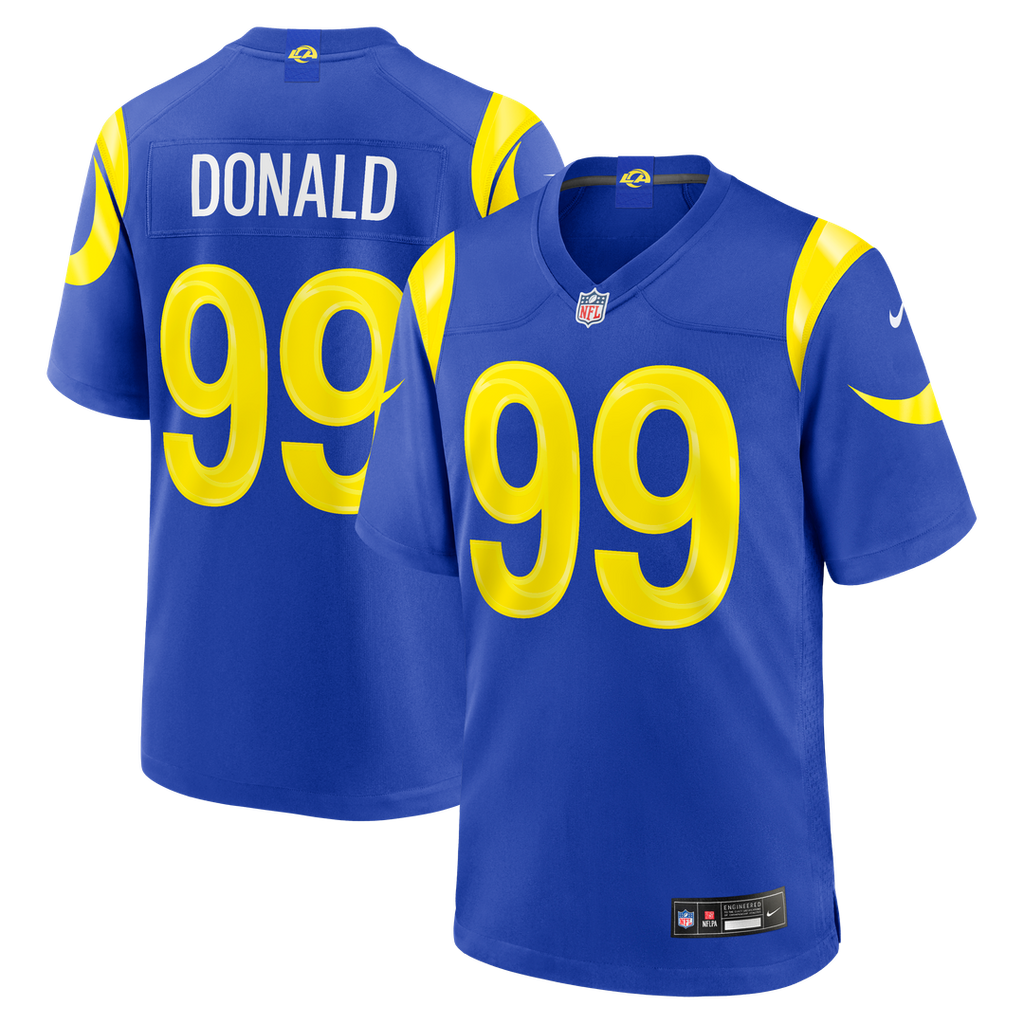 Los Angeles Rams Aaron Donald Nike Royal Game Jersey product image 4, provided for visual reference and product detail review