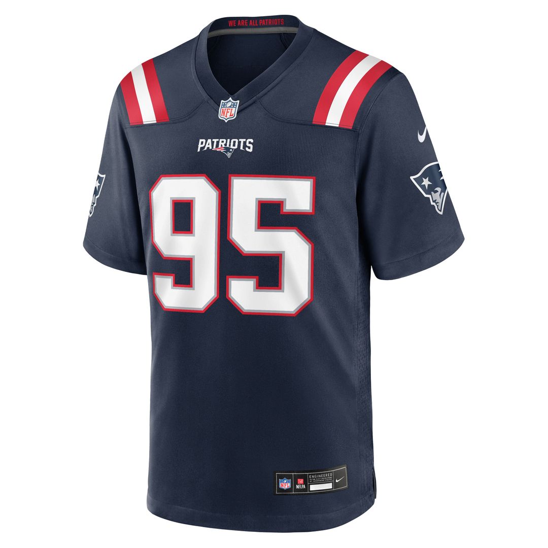 New England Patriots Eric Gregory Nike Navy Team Game Jersey product image 4, provided for visual reference and product