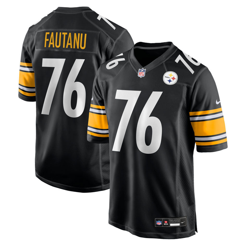 Pittsburgh Steelers Troy Fautanu Nike Black Player Game Jersey product image 1, provided for visual reference and product