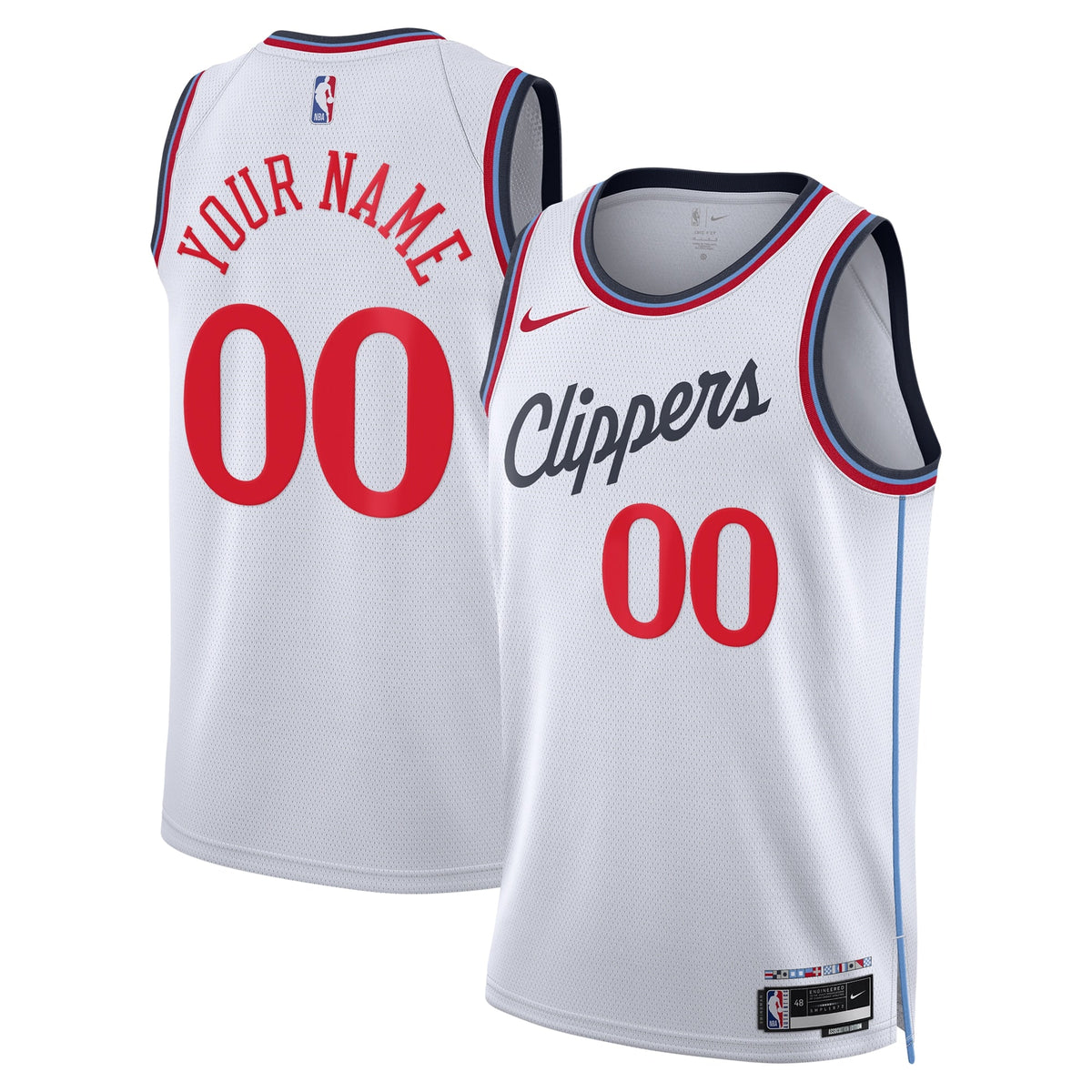 Los Angeles Clippers Nike Replica Association Swingman Jersey - Custom - Unisex product image 2, provided for visual