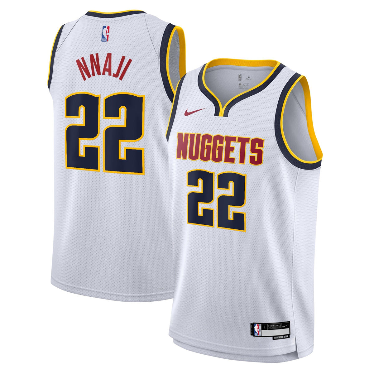 Denver Nuggets Nike Association Swingman Jersey - White product image 2