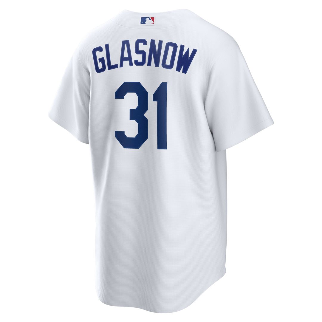 Los Angeles Dodgers Tyler Glasnow Nike White Home Replica Jersey product image 5, provided for visual reference and product