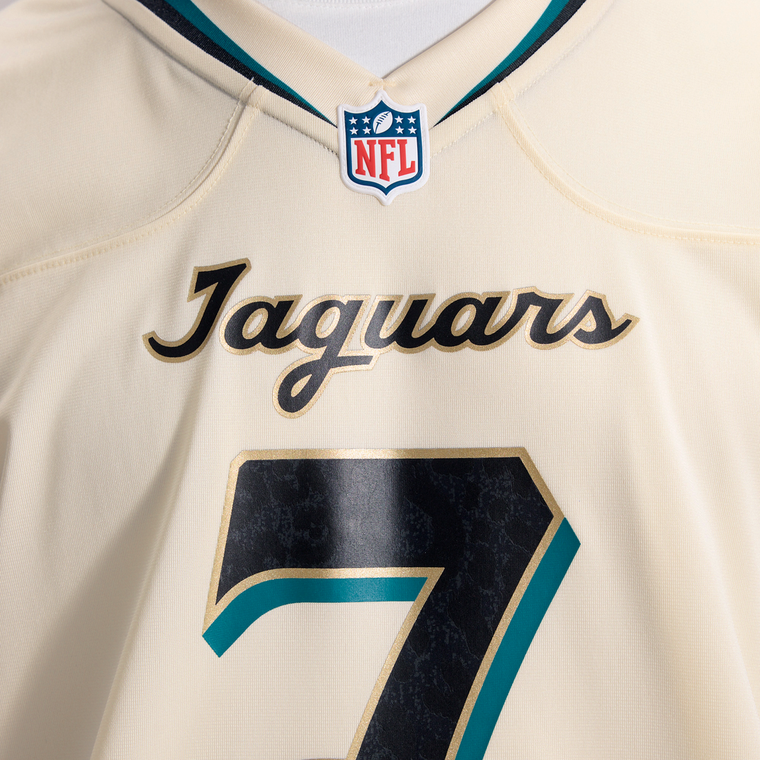Jacksonville Jaguars Brian Thomas Jr. Nike Natural 2026 Rivalries Collection Game Jersey product image 10, provided for