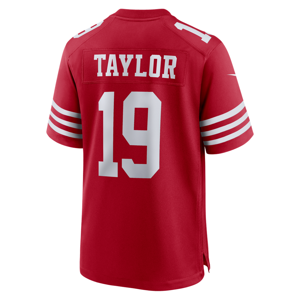 San Francisco 49ers Trent Taylor Nike Scarlet Team Game Jersey product image 3, provided for visual reference and product