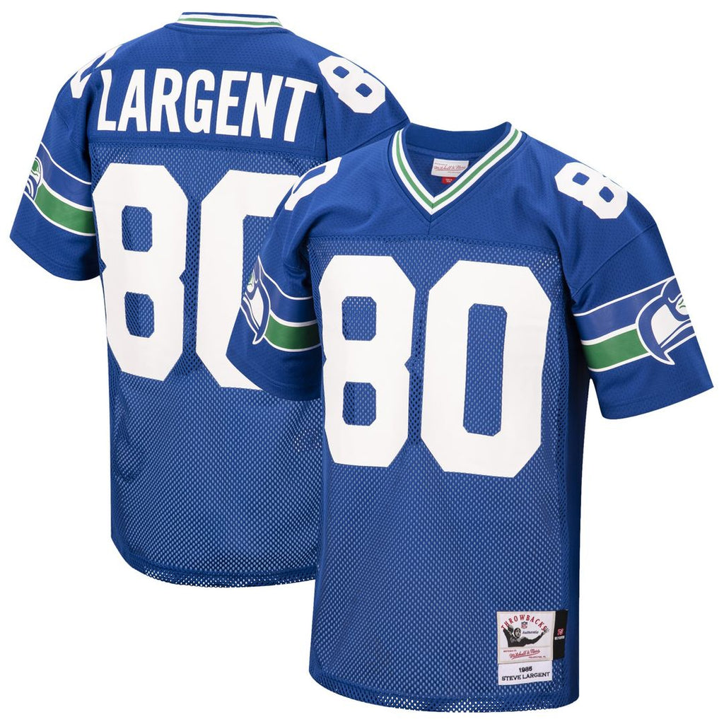 Seattle Seahawks 1985 Steve Largent Mitchell & Ness Royal Authentic Throwback Retired Player Jersey product image 1,