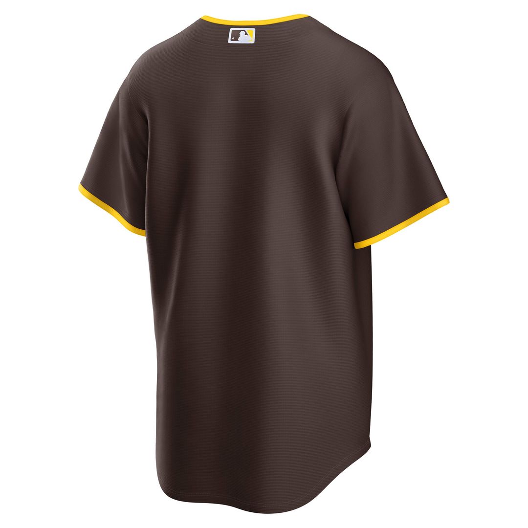 San Diego Padres Nike Brown Road Replica Jersey product image 3, provided for visual reference and product detail review