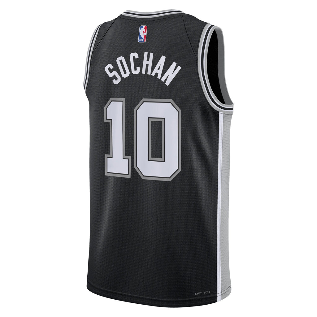 San Antonio Spurs Nike Icon Edition Swingman Jersey - Black - Jeremy Sochan - Unisex product image 3, provided for visual