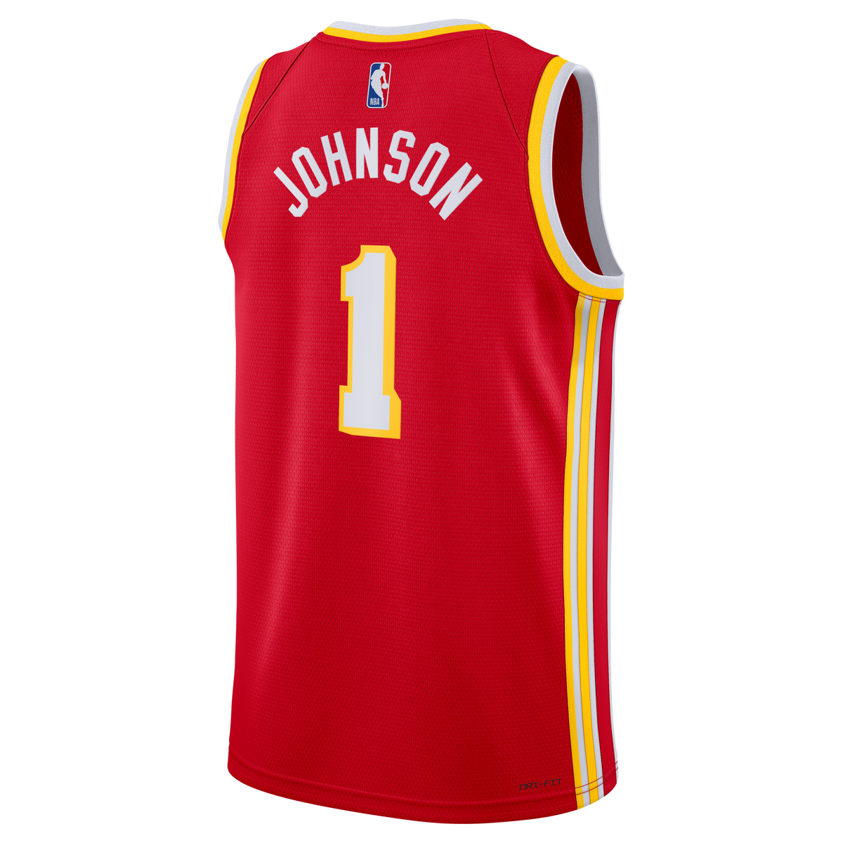 Atlanta Hawks Nike Icon Edition Swingman Jersey - Red - Jalen Johnson - Unisex product image 4, provided for visual