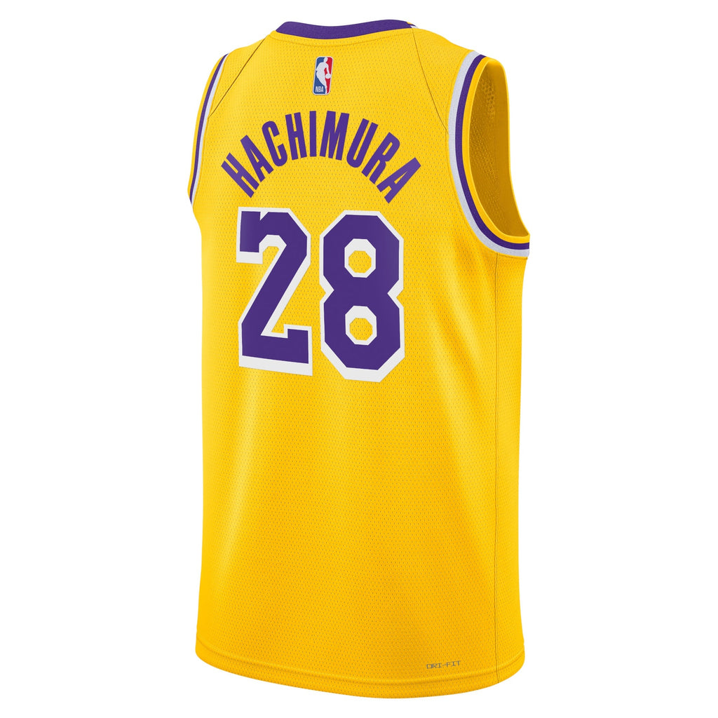 Los Angeles Lakers Nike Icon Edition Swingman Jersey - Gold - Rui Hachimura - Unisex product image 3, provided for visual
