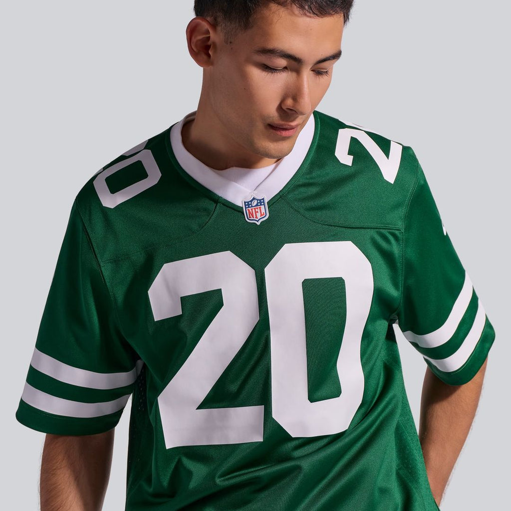 New York Jets Breece Hall Nike Legacy Green Game Jersey product image 9, provided for visual reference and product detail