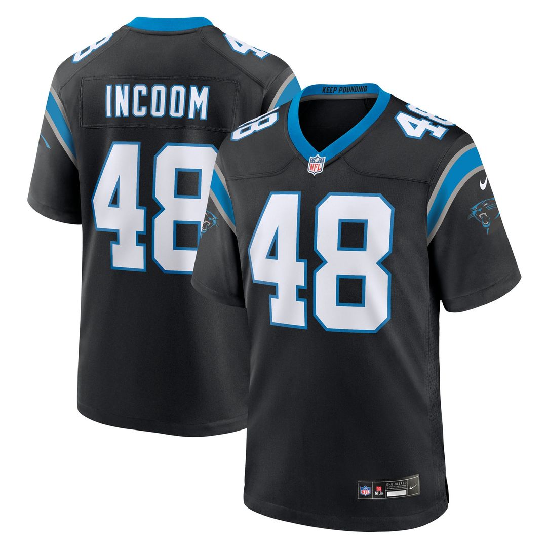 Carolina Panthers Thomas Incoom Nike Black Team Game Jersey product image 1, provided for visual reference and product