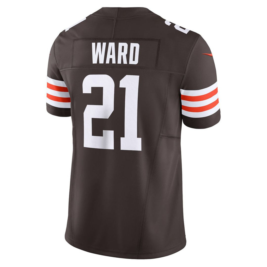 Cleveland Browns Denzel Ward Nike Brown Vapor F.U.S.E. Limited Jersey product image 3, provided for visual reference and