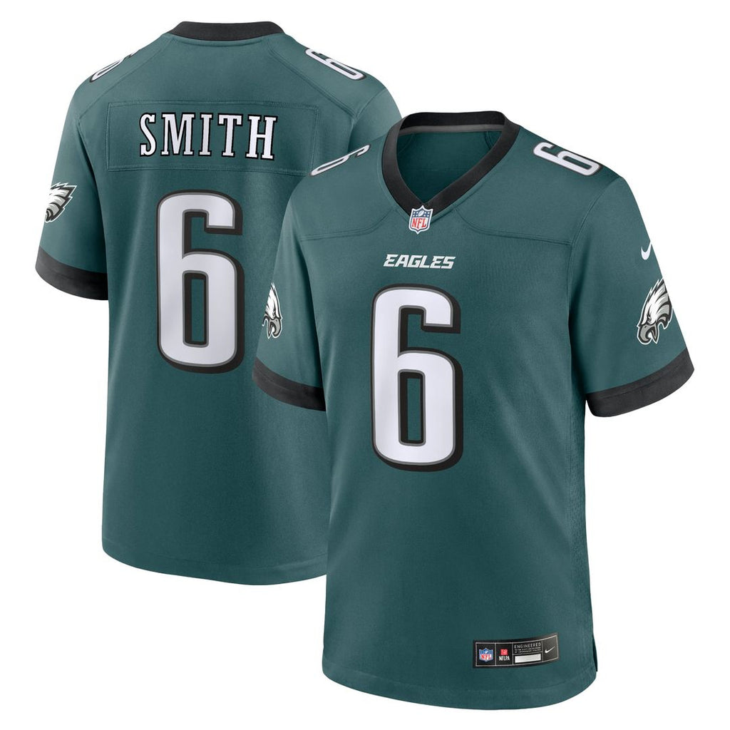 Philadelphia Eagles DeVonta Smith Nike Midnight Green Team Game Jersey product image 1, provided for visual reference and