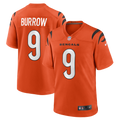 Cincinnati Bengals Joe Burrow Nike Orange Alternate Game Jersey product image 1, provided for visual reference and product