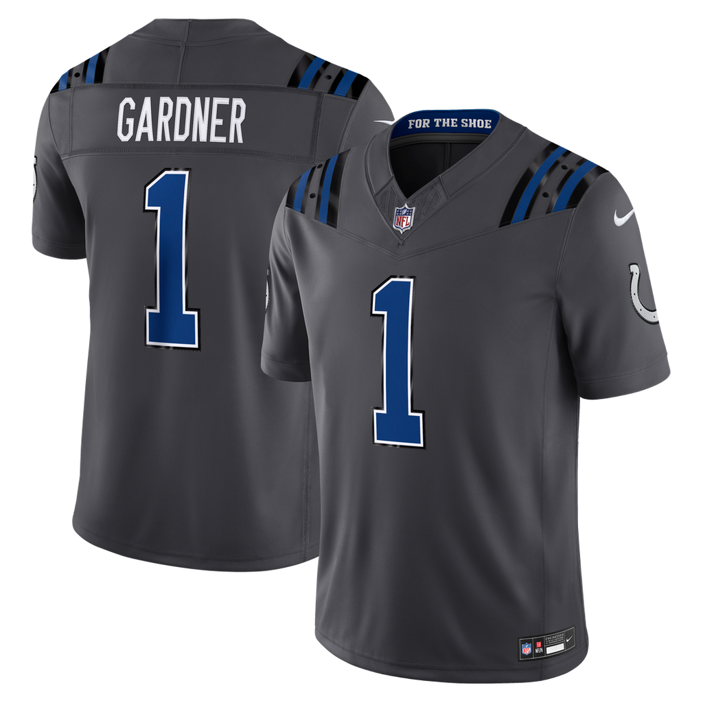 Indianapolis Colts Ahmad Sauce Gardner Nike Anthracite 2026 Rivalries Collection Stitched Limited Jersey product image 1,