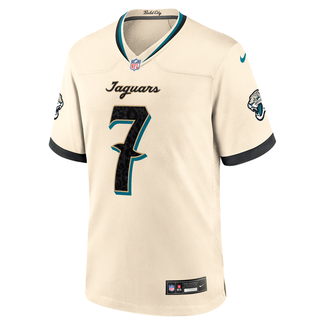Jacksonville Jaguars Brian Thomas Jr. Nike Natural 2026 Rivalries Collection Game Jersey product image 6, provided for