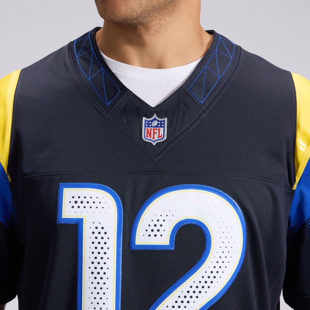 Los Angeles Rams Puka Nacua Nike Dark Blue Rivalries Collection Stitched Limited Jersey product image 8, provided for visual