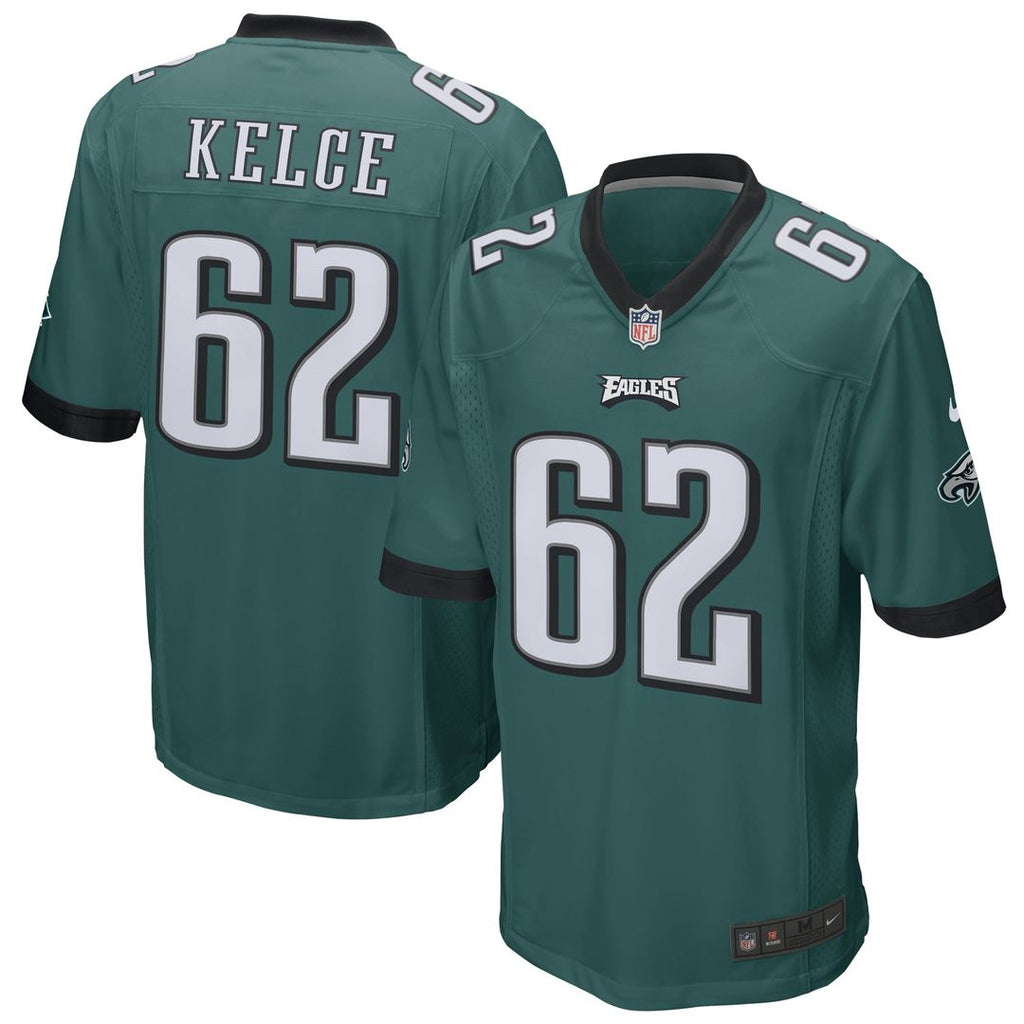 Philadelphia Eagles Jason Kelce Nike Midnight Green Game Jersey product image 1, provided for visual reference and product