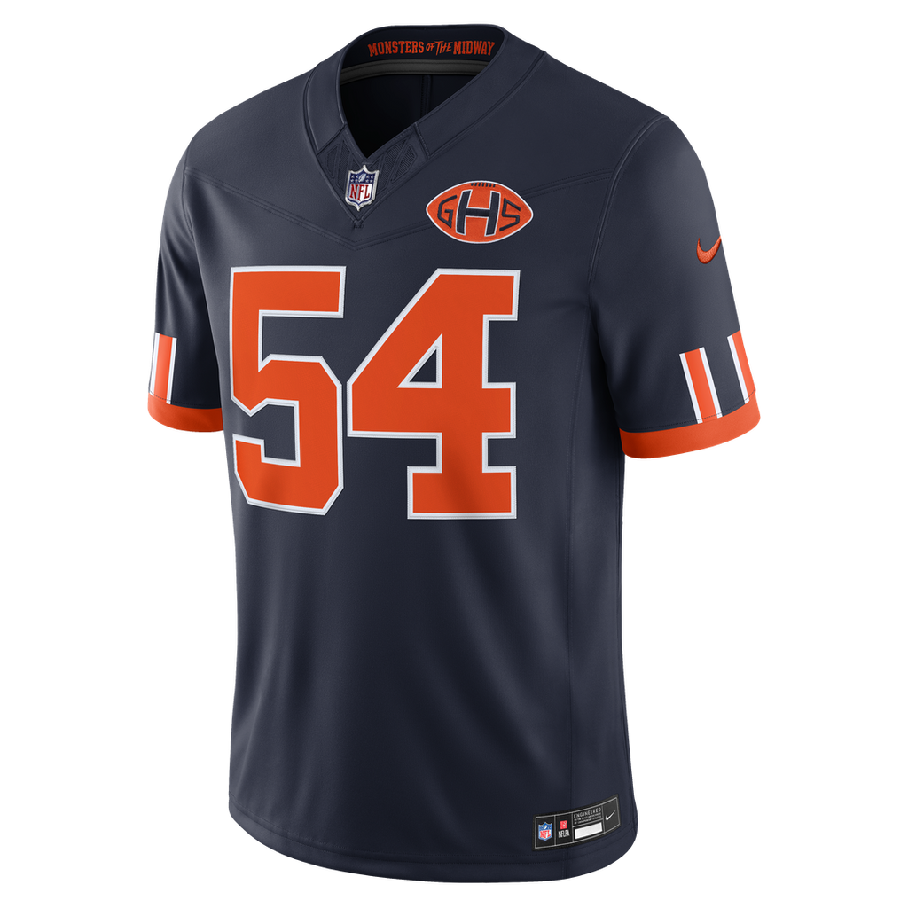 Chicago Bears Brian Urlacher Nike Navy 2026 Rivalries Collection Game Jersey product image 4, provided for visual reference